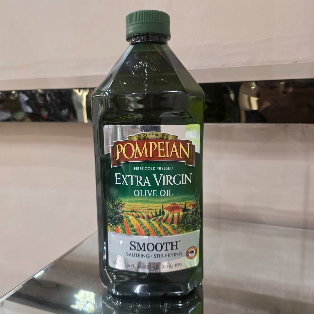 Pompeian Extra Virgin Olive Oil 2L | First Cold Pressed | Robust / Smooth (Category: Spice & Seasoning) located in Marikina City. Submitted by tienvoph2026 (Listing ID 1468650754, Image 2). Description: POMPEIAN EXTRA VIRGIN OLIVE OIL — 2 LITERS Brand: Pompeian Product Type: Extra Virgin Olive Oil Processing: First Cold Pressed Net Volume: 2 Liters (68 fl oz) Packaging: Green Plastic Bottle Available Variants: Robust & Smooth Imported Product Rob