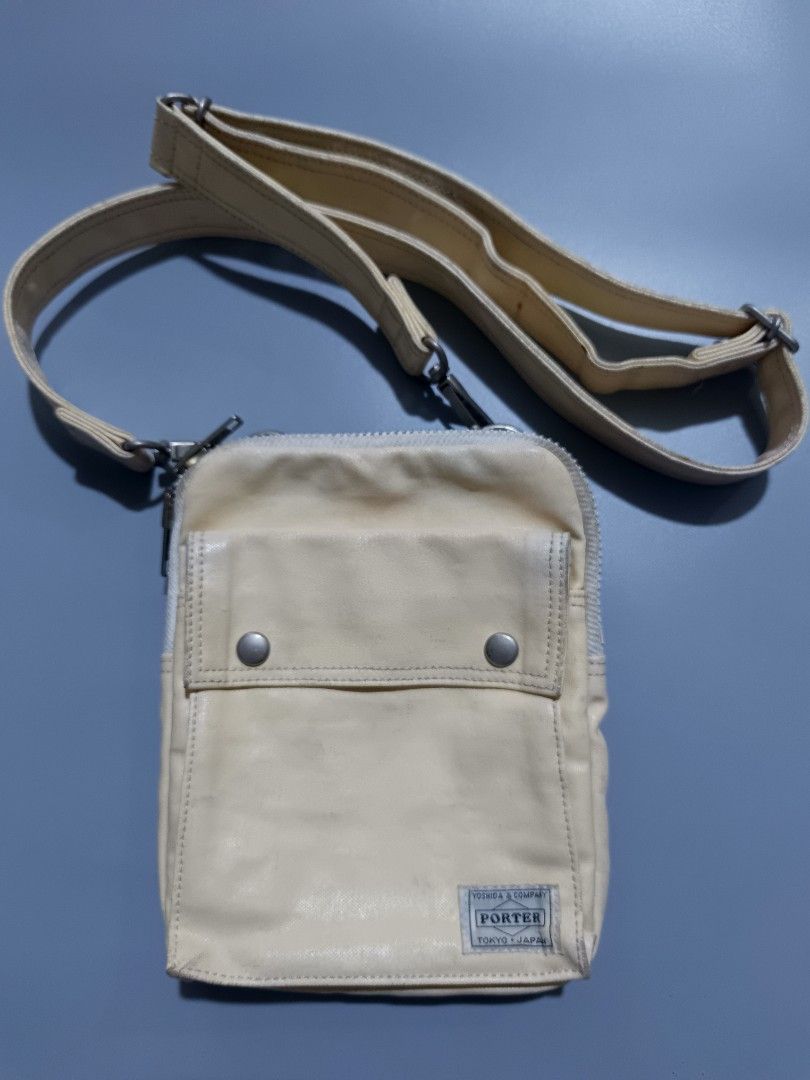 Porter Vertical Sling Bag (Category: Sling Bags) located in Tacloban City. Submitted by agnescthrifted98 (Listing ID 1468608378, Image 1). Description: Selling low issue seen sa pic. cream color.