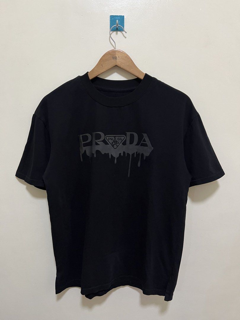 Prada Black Shirt (Category: Luxury Apparel) located in Manila. Submitted by thriftpoint99 (Listing ID 1468642578, Image 1). Description: 20.5x26 No tags only Heavy cloth Excellent condition.