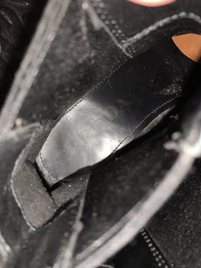 prada boots with pattern (Category: Boots) located in Manila. Submitted by _blessmeo (Listing ID 1468563261, Image 3). Description: 35 - 36 eu 9.5 condition no drags with pattern in toe part has a minor crease & scratch no major flaws! .