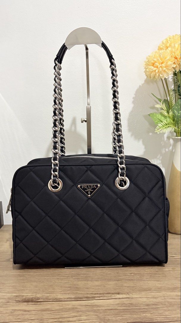 Prada Nylon Tessuto Impuntu Quilted Shoulder Bag (Category: Luxury Bags & Wallets) located in Manila. Submitted by curatedfromjapan (Listing ID 1468682090, Image 1). Description: 💯 Guaranteed japan sourced bag.