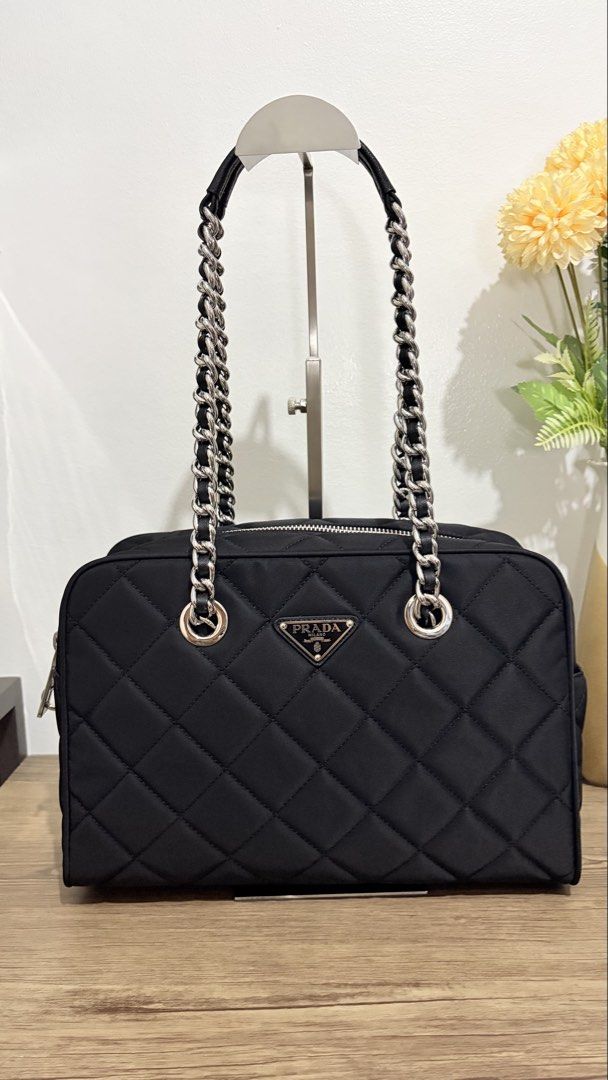 Prada Nylon Tessuto Impuntu Quilted Shoulder Bag (Category: Luxury Bags & Wallets) located in Manila. Submitted by curatedfromjapan (Listing ID 1468682090, Image 2). Description: 💯 Guaranteed japan sourced bag.