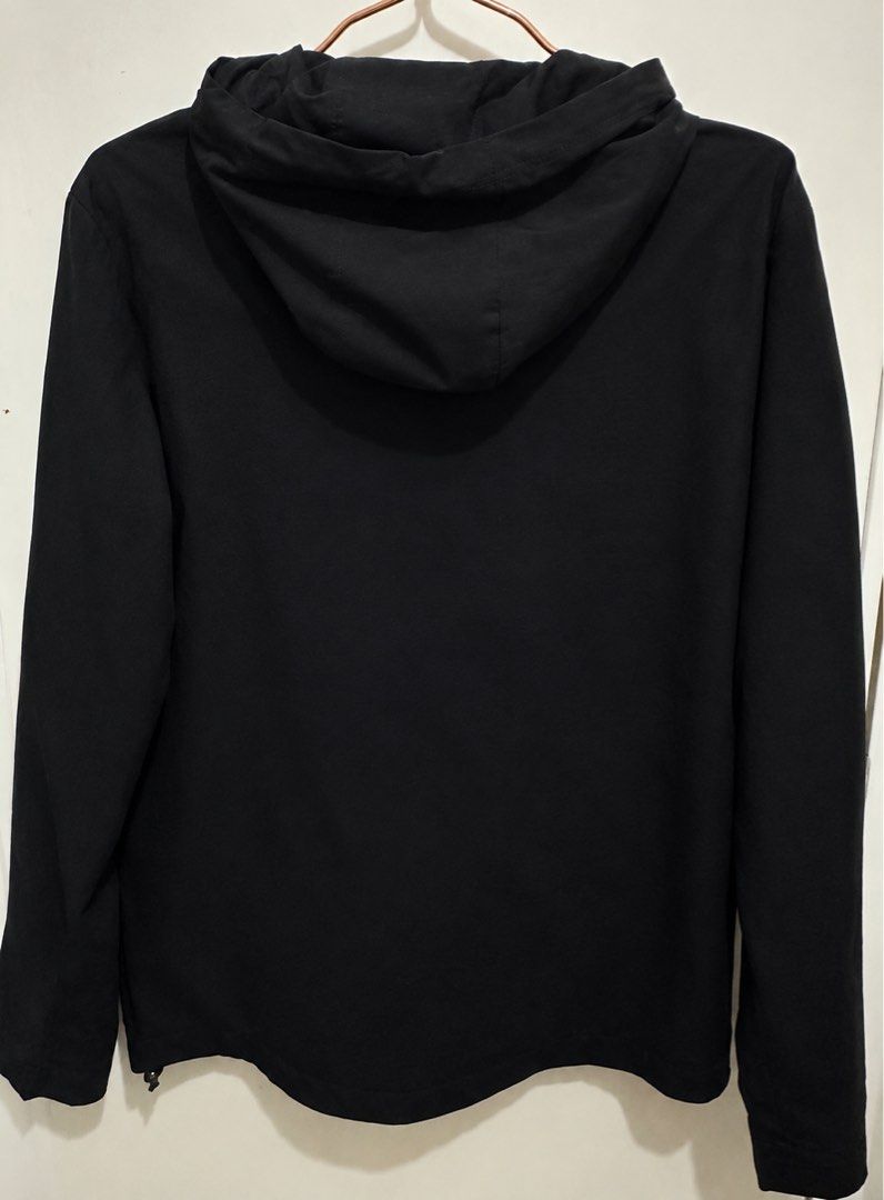 PRADA Re-Nylon Hooded Jacket (Category: Luxury Apparel) located in Manila. Submitted by manifestd (Listing ID 1468512686, Image 3). Description: PRADA Re-Nylon Hooded Jacket ✔️M-L, 20.5x26.5, soft and lightweight ✔️A blend of sportswear and luxury ✔️With the iconic enamel logo plaque, drawstring hood, zip and snap on fastening ✔️Preloved in great condition, unisex ✔️Lalamove/J&T ready *also posted on my 2nd account: manifestd.