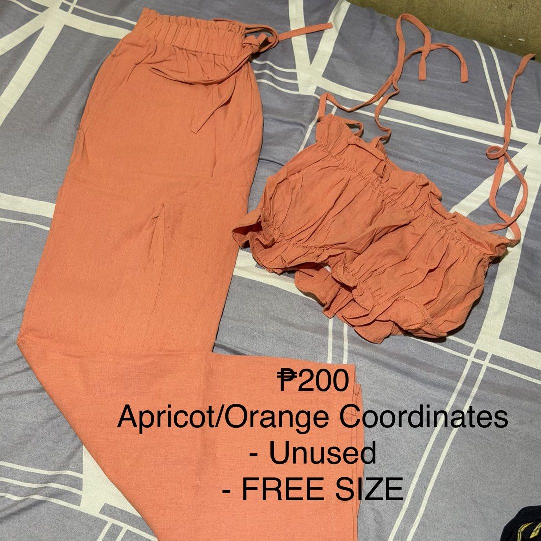 Preloved / New Coordinates / Top & Skirt Set (Category: Sets or Coordinates) located in Caloocan City. Submitted by catwonrideul (Listing ID 1468681264, Image 1). Description: Preloved coordinates / top & skirt set FOR SALE! ₱200-₱300 See each photo for prices. All are still in good condition. Some are used, some are not..