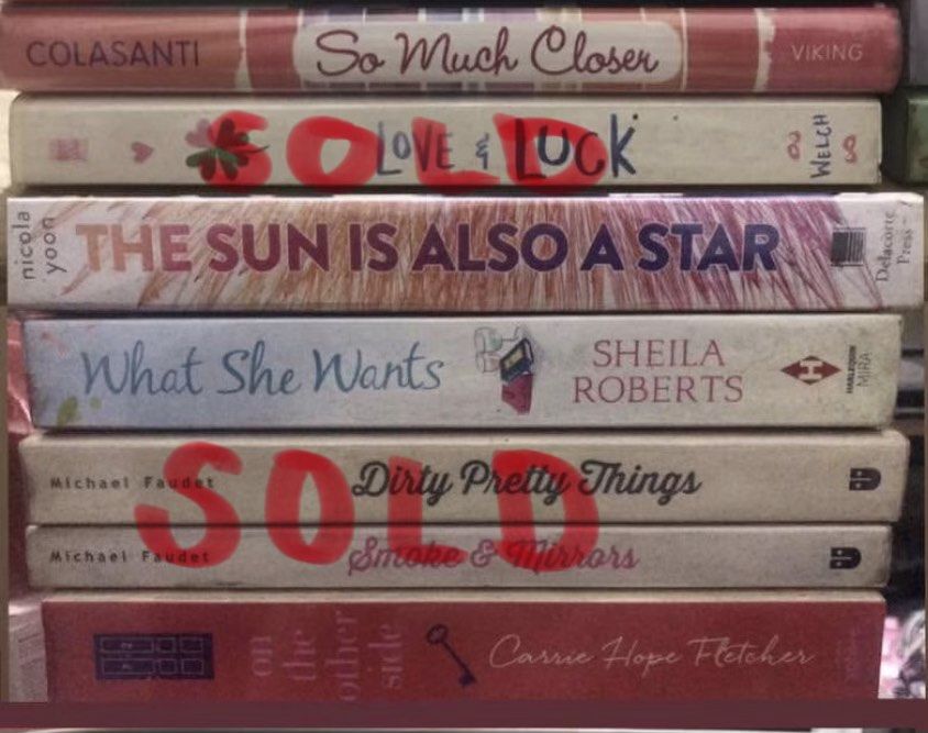 preloved books! (Category: Storybooks) located in Cebu City. Submitted by lxndra_co (Listing ID 1468644334, Image 2). Description: Available Books: - the improbably theory of ana and zak - 150 - love charms and catastrophes -150 - anatomy of a misfit -150 - a totally awkward love story -150 - here, there, everywhere (HB)- 250 - so much closer (HB) - 250 - on the other side -150 - alex, approximately -150 - TATBILB Trilogy - 500 ❗️pls manage expec