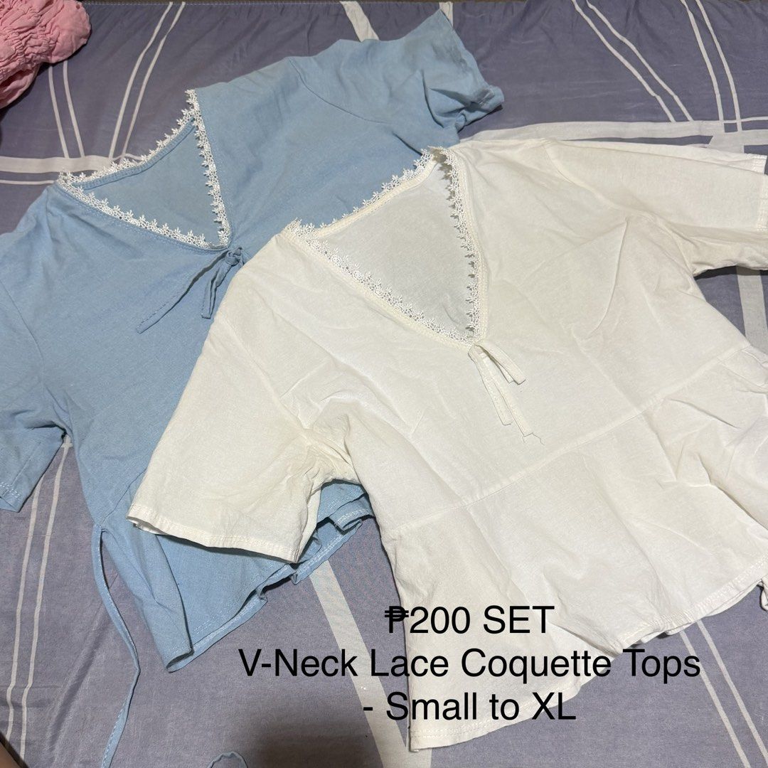 Preloved Tops / Crochet / Lace / Peplum (Category: Blouses) located in Caloocan City. Submitted by catwonrideul (Listing ID 1468682933, Image 2). Description: Preloved tops FOR SALE! ₱50-₱300 See each photo for prices. All are still in good condition. Some are used, some are not..