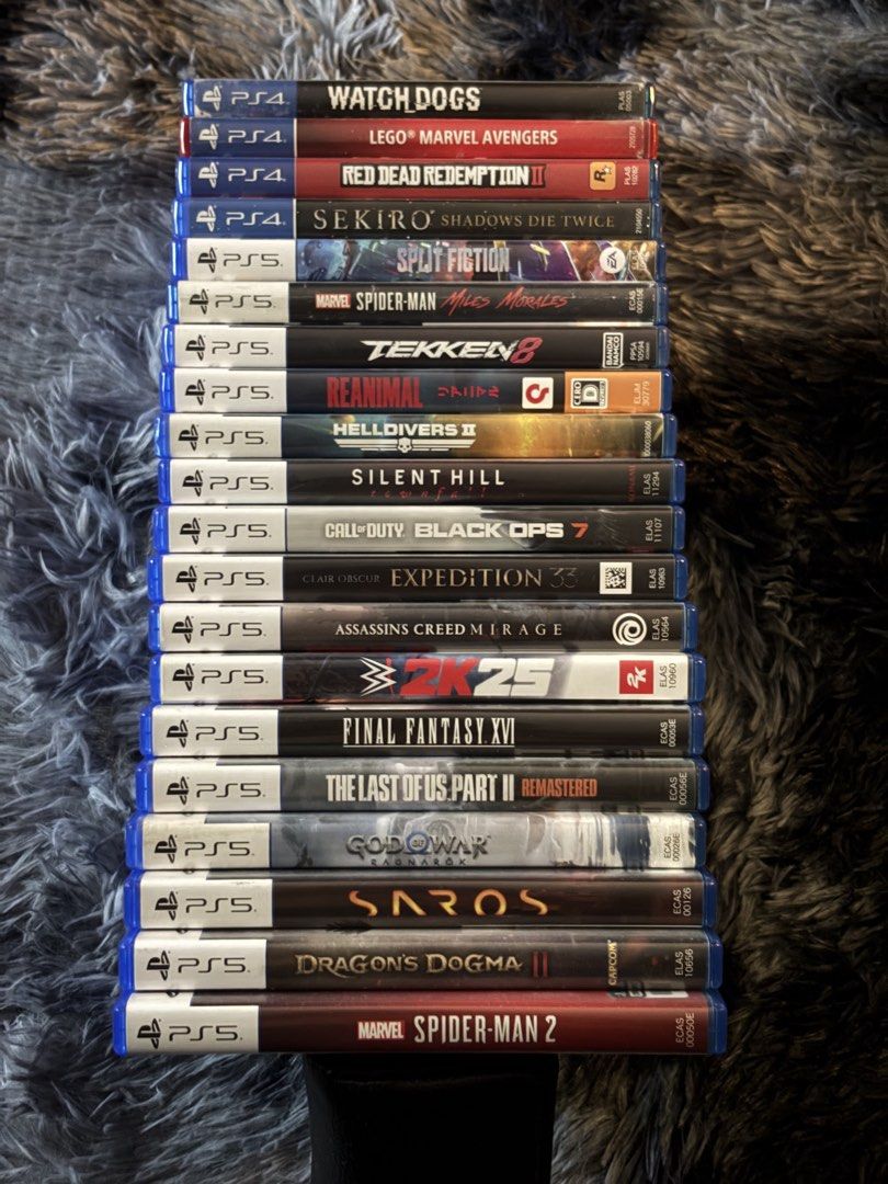 PS4 and PS5 Game Discs Bundle (Category: PlayStation) located in Manila. Submitted by mr.muscleqo (Listing ID 1468566765, Image 1). Description: .