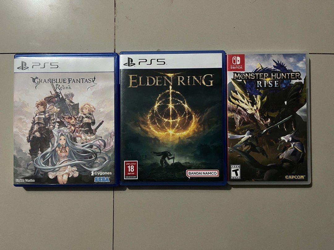 Ps5/ switch games (Category: PlayStation) located in Lucena. Submitted by cc.1007. (Listing ID 1468584963, Image 1). Description: For sale Monster hunter - 650 Elden ring - 1200 Grandblue fantasy - 900 Las piñas loc.