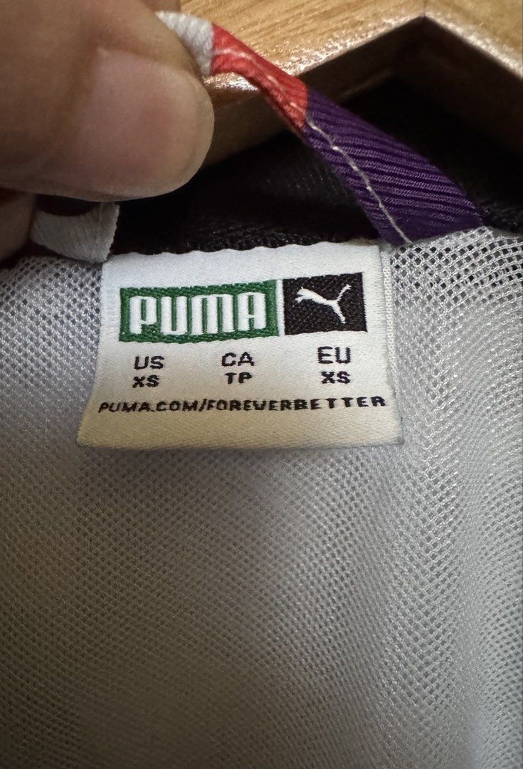 PUMA International Lab Track Jacket Multicolor (Category: Coats, Jackets and Outerwear) located in Mandaluyong City. Submitted by closetrewindbyalthea (Listing ID 1468565764, Image 3). Description: Full zip closure, high collar, ribbed cuffs and hem Lightweight XS (tag on inside collar) Clean and well-maintained.