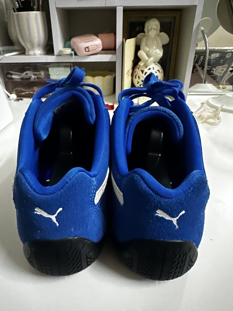 Puma speedcat (Category: Sneakers) located in Manila. Submitted by epiceap (Listing ID 1468597876, Image 2). Description: - Authentic blue Puma suede sneakers - Classic low-top design with matching blue laces - Contrast white Formstrip on the sides - White Puma cat logo embroidery near the toe and on the heel - Durable rounded rubber outsole that wraps up the back - Clean upper in vibrant blue, great for casual streetwear.