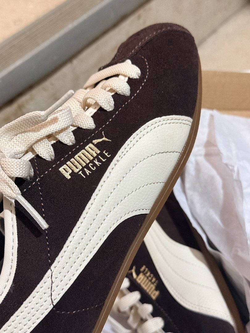 Puma Tackle (Brown) (Category: Sneakers) located in Quezon City. Submitted by timtumz (Listing ID 1468557392, Image 2). Description: Brand New Bought from Puma Official Store Comes complete with box and extra lace Size: UK5 EUR38 US6 24cm Original Price: 4.2K RFS: bought the tacklette hehe .