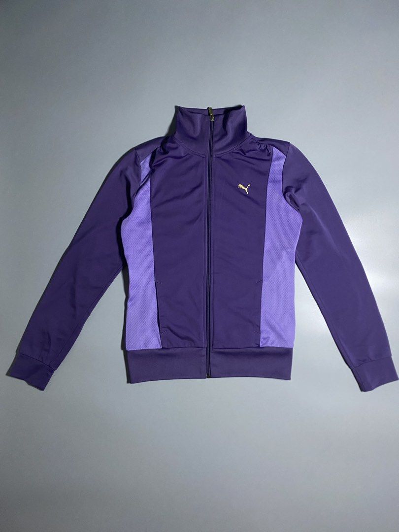 PUMA Track Jacket Purple Sz S (Category: Coats, Jackets and Outerwear) located in Mariveles. Submitted by luketrike (Listing ID 1468672612, Image 2). Description: Details👇 📌Brand- Puma 🔖Size- Small on tag 📌CONDITION- EXCELLENT! 📏Width in INCHES- 18 📏Length in INCHES- 24.5 📏Sleeves Length in INCHES- 25 📏Sleeves Width in INCHES- 8.2 📏Shoulder to shoulder in INCHES- 14.5 Tip: Compare these measurements to your favorite jacket at home for th