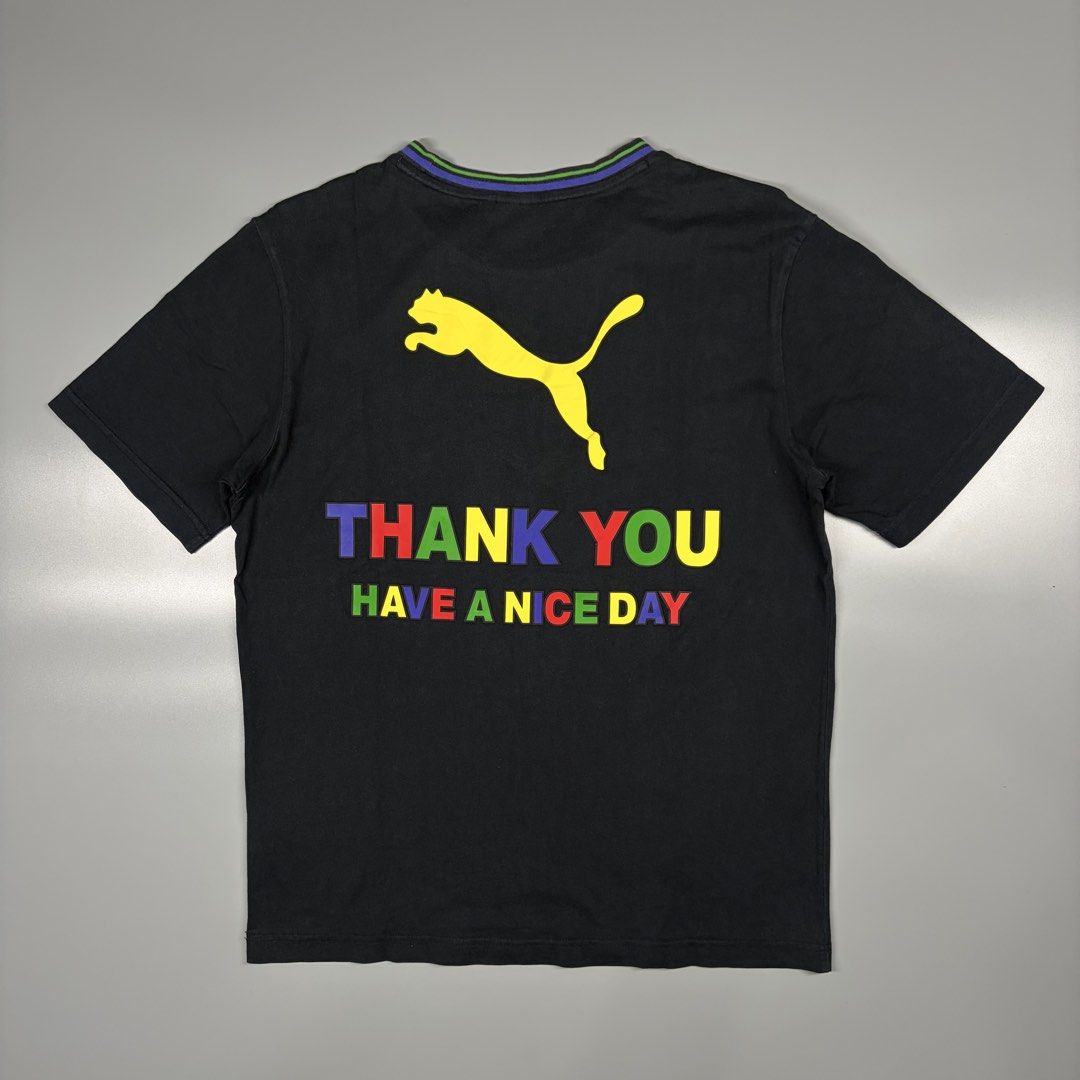 Puma x Have a nice Day (Category: Activewear) located in Cavite. Submitted by onebeancent (Listing ID 1468600009, Image 3). Description: Size: Medium Dimension: 19" Width | 25.5" Length Color: Black Color Rate: 9.8/10 Issue: None Condition: Excellent Price: 650php Additional Shipping Fee (J&T Small Pouch) 75php Luzon 100php visayas 120php mindanao.