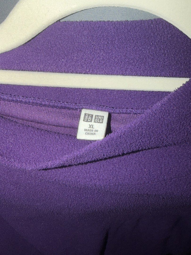 Purple oversized turtleneck long sleeve top (Category: Longsleeves) located in Quezon City. Submitted by sufjanxcx (Listing ID 1468684753, Image 2). Description: Uniqlo XL Size Negotiable.
