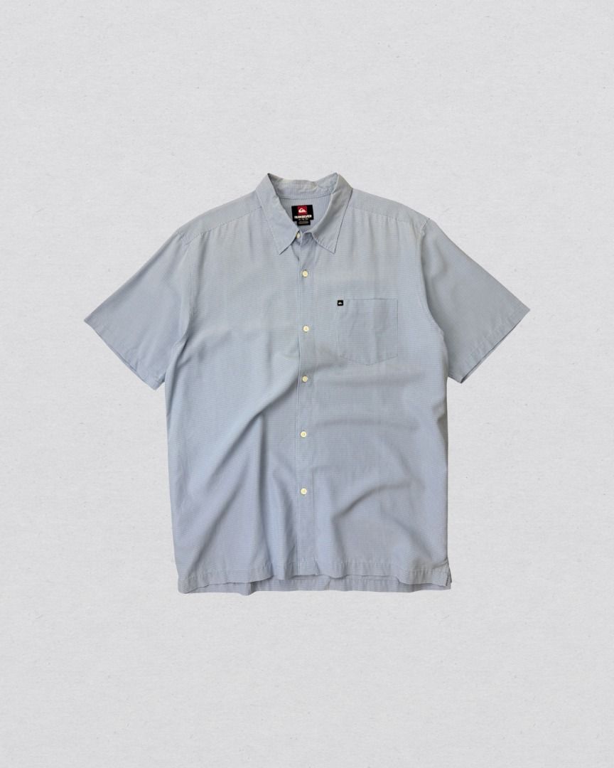 Quiksilver Plaid polo (Category: Tshirts & Polo Shirts ) located in Cabanatuan. Submitted by argarments.ph (Listing ID 1468519186, Image 1). Description: Tagged: XL on tag Width 24" | Length 32" Condition: Great condition Issue(s): Small yellow stain. see photos.