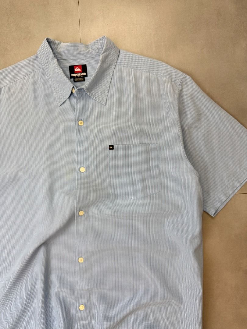 Quiksilver Plaid polo (Category: Tshirts & Polo Shirts ) located in Cabanatuan. Submitted by argarments.ph (Listing ID 1468519186, Image 3). Description: Tagged: XL on tag Width 24" | Length 32" Condition: Great condition Issue(s): Small yellow stain. see photos.