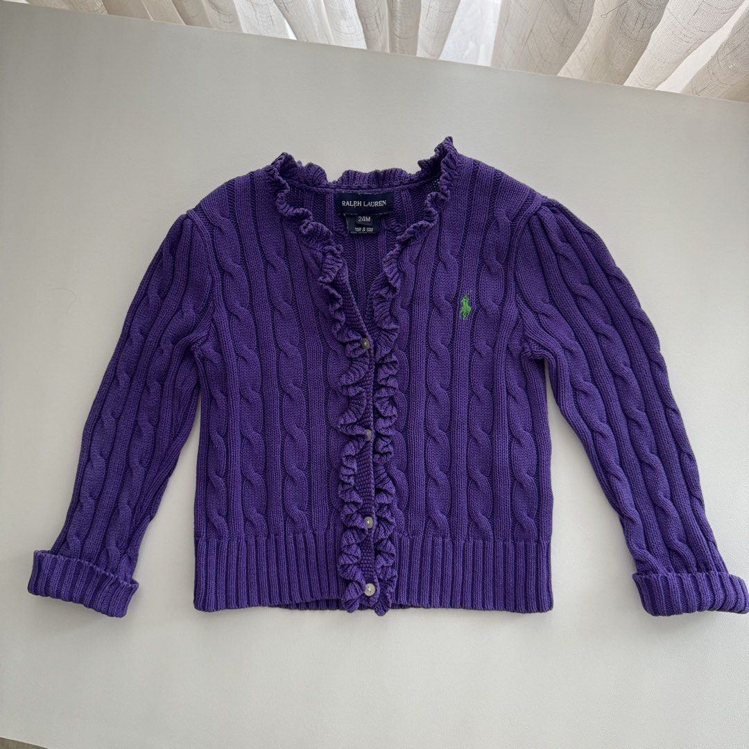 Ralph Lauren Knitted Cardigan (Category: Babies & Kids Fashion) located in Pasay City. Submitted by littlebebekidsstuff (Listing ID 1468510794, Image 3). Description: Size: 24m on tag.