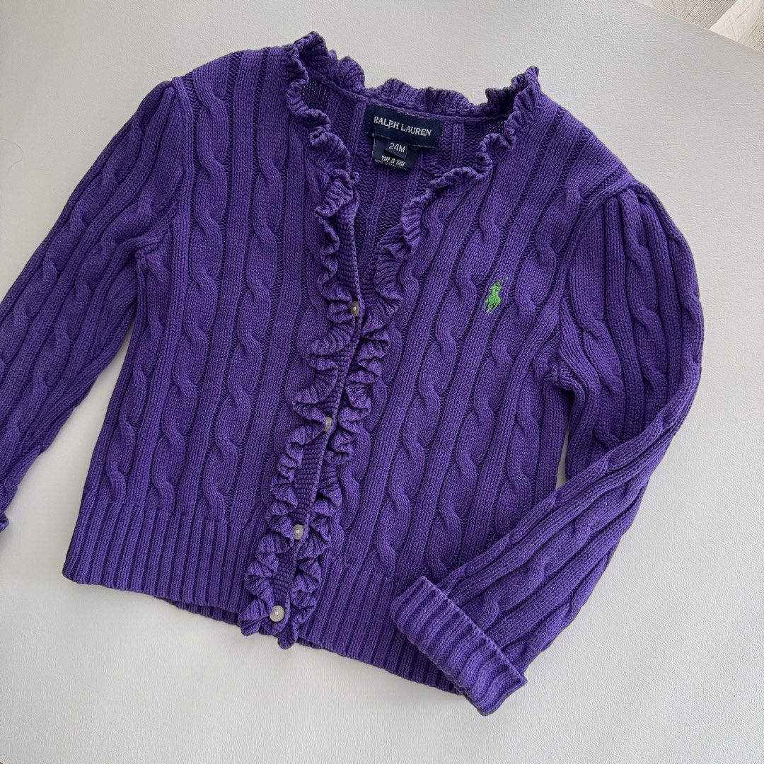 Ralph Lauren Knitted Cardigan (Category: Babies & Kids Fashion) located in Pasay City. Submitted by littlebebekidsstuff (Listing ID 1468510794, Image 1). Description: Size: 24m on tag.