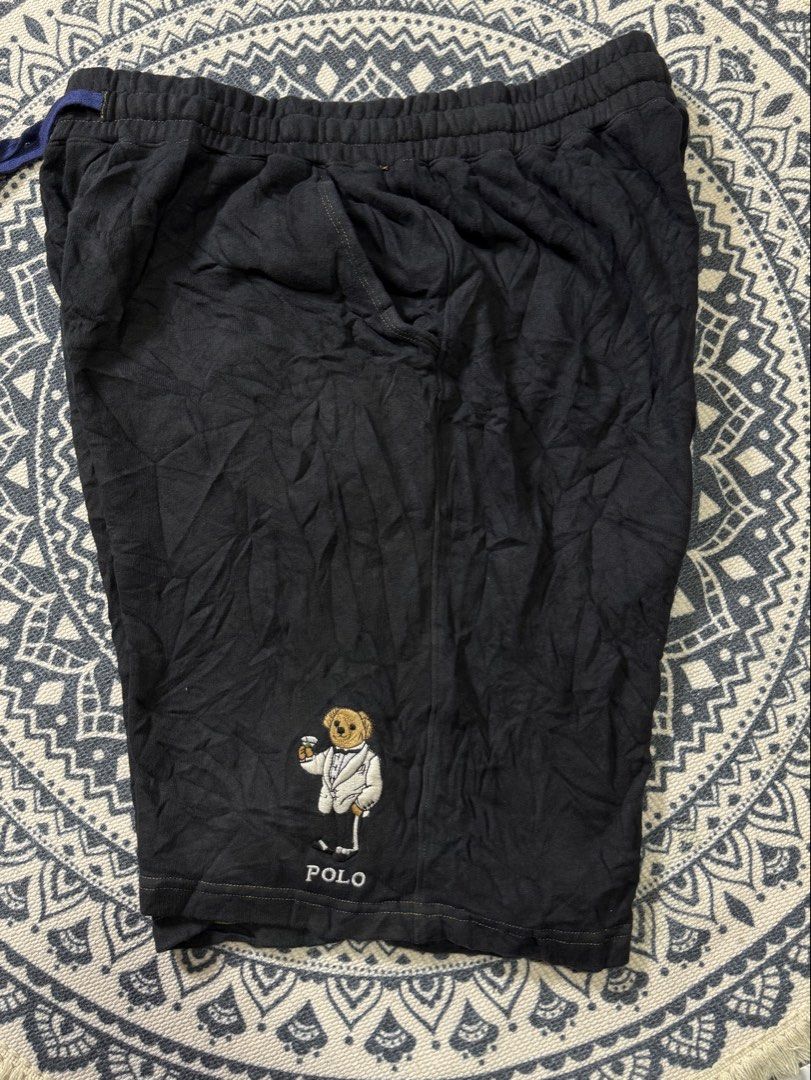 Ralph lauren polo bear cotton short (Category: Shorts) located in Daraga. Submitted by casualthread (Listing ID 1468650508, Image 1). Description: Authentic Embroid design No issue 9.7/10 black na black Need wash lang fresh from bale 30-35x20.5 Solid nito .