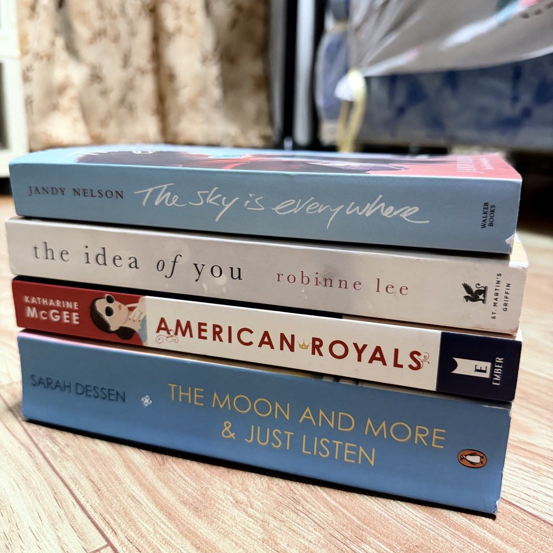 RANDOM PAPERBACKS SET FOR 300! (Category: Storybooks) located in Caloocan City. Submitted by youknowuloveme (Listing ID 1468686580, Image 3). Description: Get all 4 books for only 300 pesos! +1 free book - all books are in food condition - no creases - remaindered books (pls lower your expectations). - minimal foxing - no tanning Loc: South Caloocan MOP: Gcash or Maribank MOD: J&T and Lalamove .