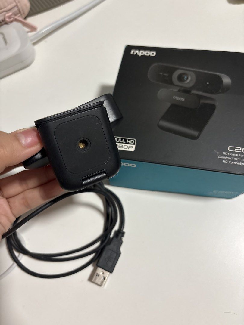 RAPOO C260 1080p hd webcam (Category: Webcams) located in Rizal. Submitted by megumifushilove (Listing ID 1468620967, Image 2). Description: ⭐️ barely used (i use my laptop’s camera) ⭐️ used only twice during meetings ⭐️ kept in storage since last year ⭐️ works well; no issues! ⭐️ usb cord ⭐️ last price already.