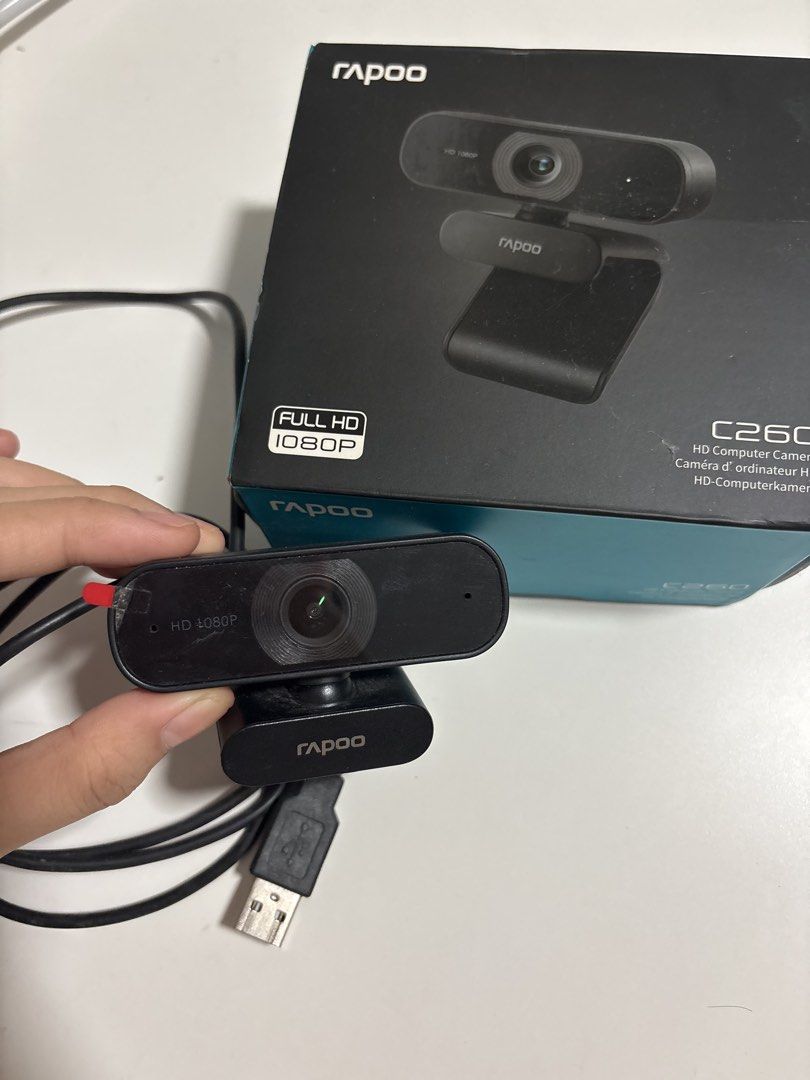 RAPOO C260 1080p hd webcam (Category: Webcams) located in Rizal. Submitted by megumifushilove (Listing ID 1468620967, Image 1). Description: ⭐️ barely used (i use my laptop’s camera) ⭐️ used only twice during meetings ⭐️ kept in storage since last year ⭐️ works well; no issues! ⭐️ usb cord ⭐️ last price already.
