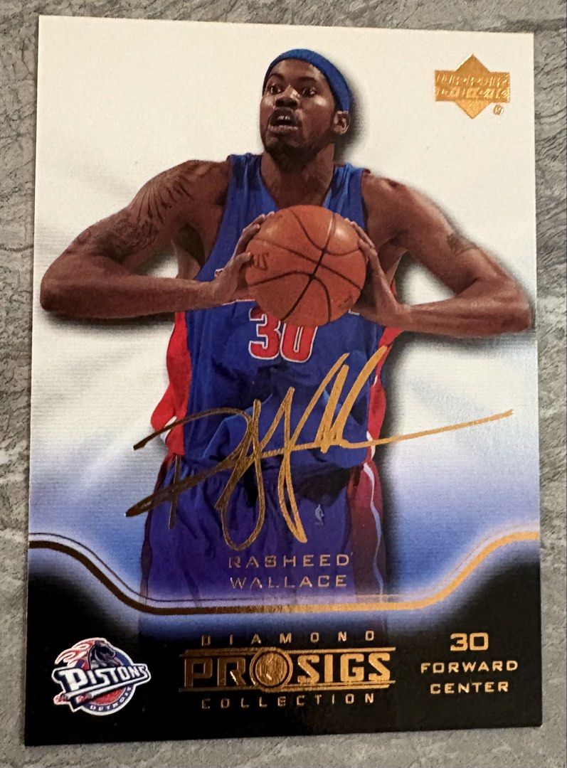 Rasheed Wallace 23 (Category: Raw Singles) located in Manila. Submitted by steadycards80 (Listing ID 1468605551, Image 1). Description: Small chip edge at back.