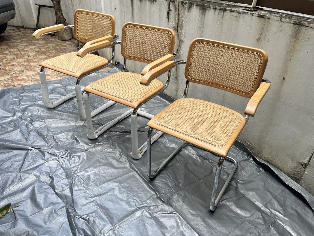 Rattan Cantilever Armchairs (Category: Chairs) located in Imus. Submitted by pd4sale (Listing ID 1468558598, Image 2). Description: Old stock but brand new Nasira na yung box kaya ina-assemble nalang 5pcs available Price is negotiable if you buy all pieces 📍Imus Cavite Sedan-Van delivery only.