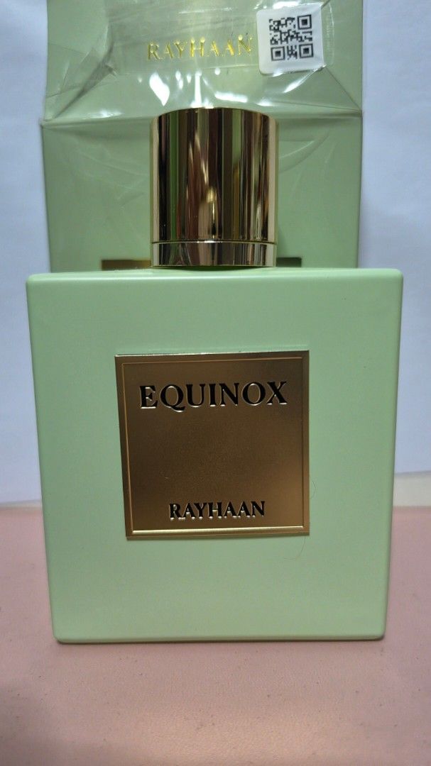 Rayhaan Equinox Eau de Parfum FSM (Category: Fragrance & Deodorants) located in Quezon City. Submitted by mintchoco000 (Listing ID 1468611009, Image 1). Description: - FSM/100ML - blind buy fail, vanilla with sandalwood. not for me 🥲😅 -bought from DSB - I might be able to ship lang po on WEEKENDS. .