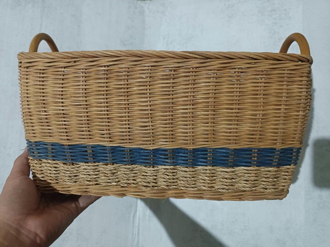 Rectangular Rattan and Wicker Basket (Category: Storage Boxes & Baskets) located in Davao. Submitted by lotispreloved (Listing ID 1468633054, Image 2). Description: .