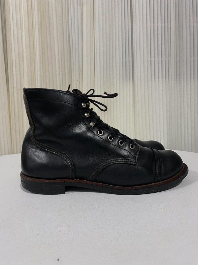 Red Wing Iron Ranger Boots 8114 (Category: Boots) located in Cebu City. Submitted by gummybearsworld (Listing ID 1468528895, Image 2). Description: Red Wing Iron Ranger 8114 Black Harness Leather Size 10D US Fit to size 11-11.5 US sneaker Used but in very good condition No original box Color may vary due to lighting Offer if interested Thanks.