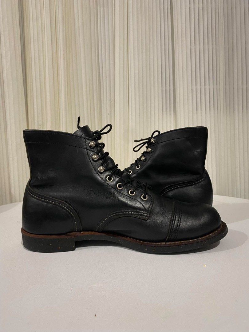 Red Wing Iron Ranger Boots 8114 (Category: Boots) located in Cebu City. Submitted by gummybearsworld (Listing ID 1468528895, Image 3). Description: Red Wing Iron Ranger 8114 Black Harness Leather Size 10D US Fit to size 11-11.5 US sneaker Used but in very good condition No original box Color may vary due to lighting Offer if interested Thanks.