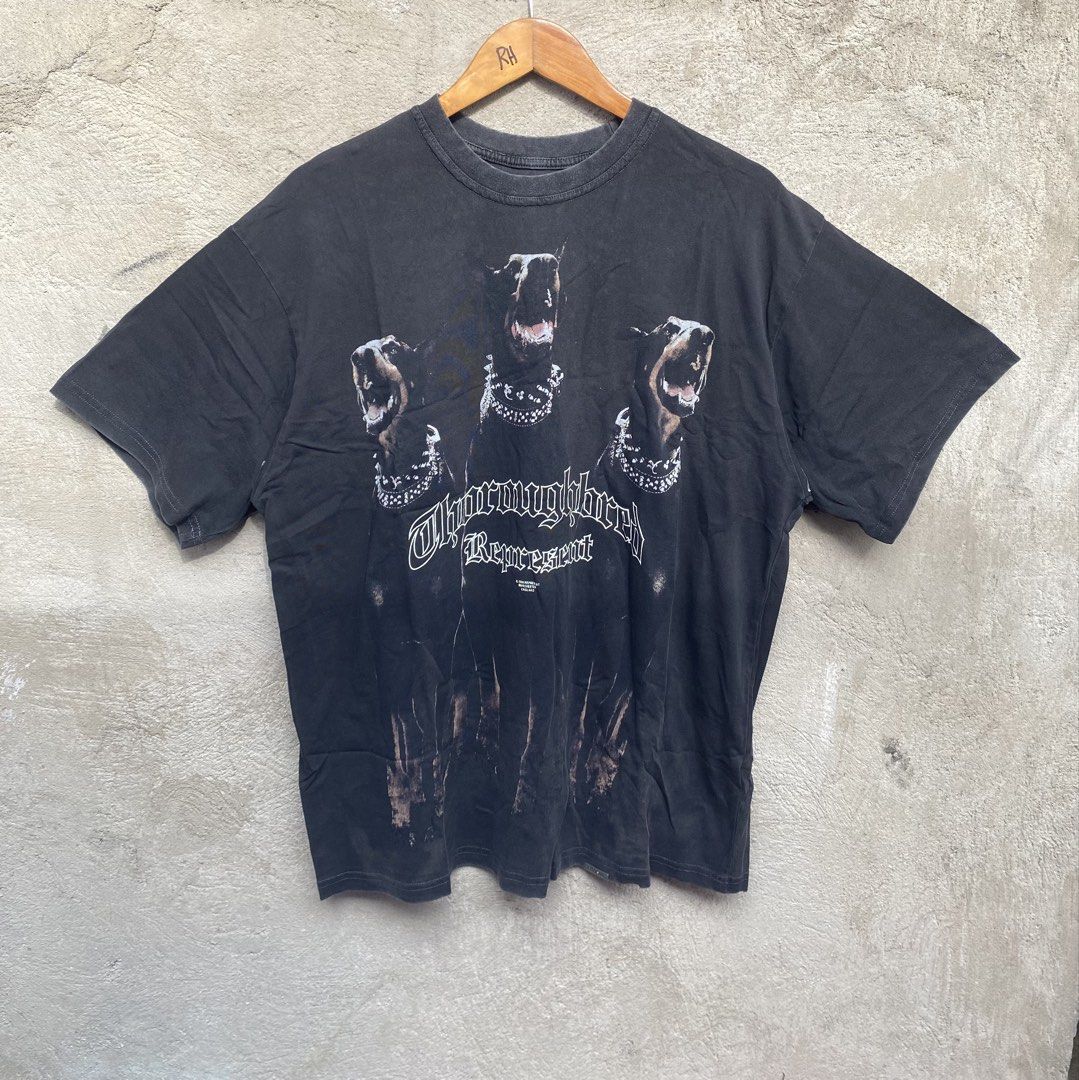 Represent Thoroughbred T-Shirt (Category: Tshirts & Polo Shirts ) located in Goa. Submitted by rh_authentic_style (Listing ID 1468594466, Image 1). Description: Represent Thoroughbred T-Shirt 🍭 Size on tag: M to L 🍭 Dimes: W:23 / L:29 🍭 Color rate: 9:10 🍭 Issue: light color on the neck part .