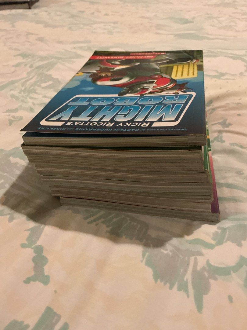 Mighty Robot Books 1 to 8 (Category: Children's Books) located in Muntinlupa City. Submitted by antonrizz (Listing ID 1468613967, Image 2). Description: - Complete set: Books 1 through 8 of Ricky Ricotta's Mighty Robot series - Authors: Created by Dav Pilkey (Captain Underpants) and Dan Santat - Format: Softcover edition bundle - Features: Action-packed stories with full-color illustrations - Ideal for: Young kids and early readers building their