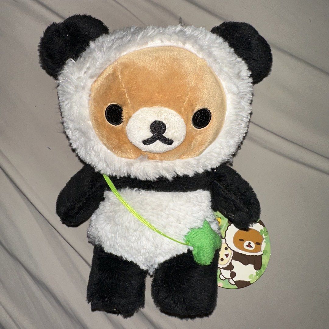RILAKKUMA PANDA COSTUME (Category: Plushies & Soft Toys) located in San Juan City. Submitted by sinthrieft (Listing ID 1468639005, Image 1). Description: ⋆ Used as display only ⋆ X sensitive, needs wash (check other pictures) ₱500 only, with paper tag MOP: Gcash MOD: Lalamove/JNT/SDD.