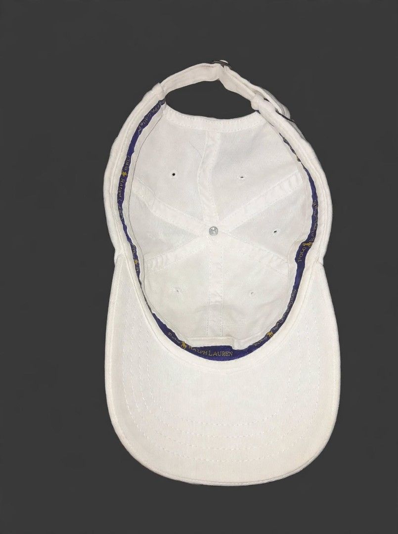 RL CAPS BIG PONY WHITE (Category: Luxury Apparel) located in Alburquerque. Submitted by zkethrifter (Listing ID 1468556322, Image 3). Description: issue no tag and wash tag.