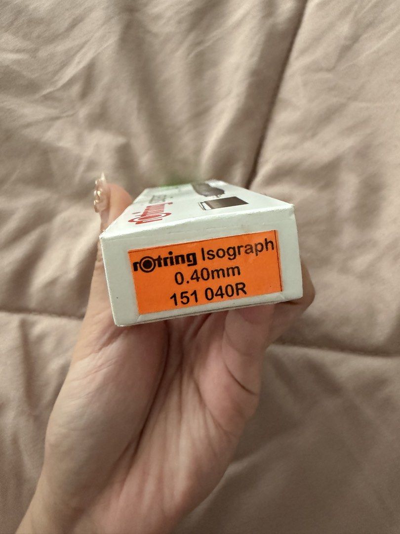 Rotring Isograph 0.40mm Technical Pen (Category: Stationery & School Supplies) located in Manila. Submitted by choccccc (Listing ID 1468616407, Image 3). Description: - Brand: Rotring Isograph Technical Pen - Nib Size: 0.40mm - Condition: Brand new - Includes eraser - Price Tag: National Book Store tag attached (₱625.00 value).