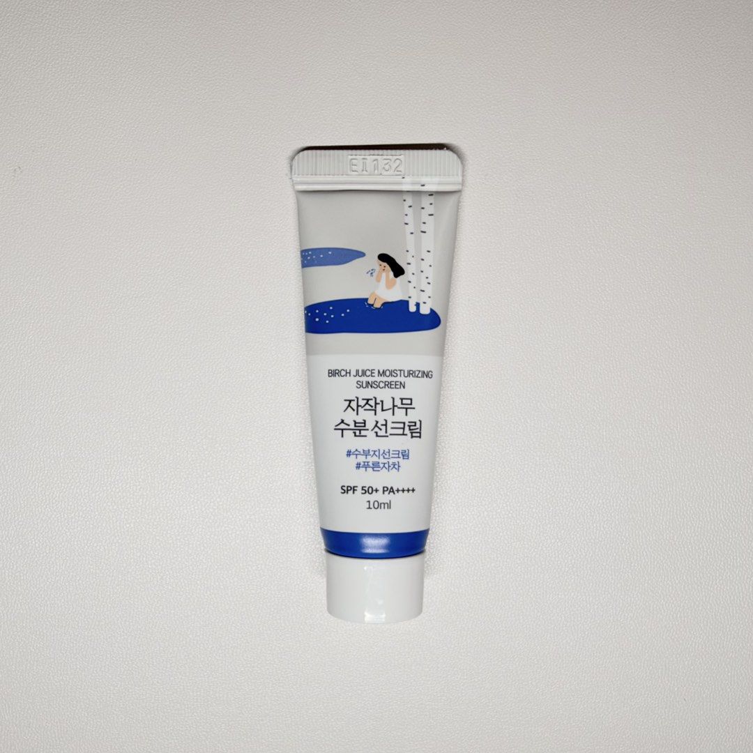 Round Lab Birch Juice Moisturizing Sunscreen 10ml mini / sample (Category: Face Care) located in Quezon City. Submitted by aj.mnl (Listing ID 1468600092, Image 1). Description: ✨ Brand new, sealed EXP 20280311.