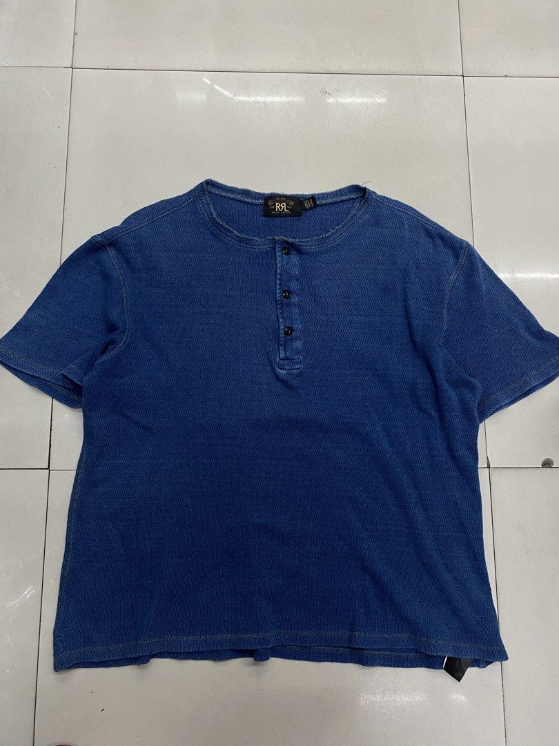 RRL HENLEY WAFFLE SHIRT (Category: Tshirts & Polo Shirts ) located in Manila. Submitted by ercmrsmam (Listing ID 1468661626, Image 1). Description: RRL HENLEY WAFFLE SHIRT W 23.5 L 26 Cr 9 Excellent condition 📍BACLARAN PARANAQUE 🛵 JNT/ LBC/ LALAMOVE 💵 GCASH/ PAYMENT FIRST.
