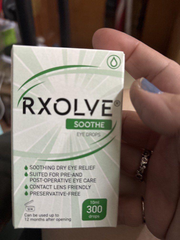 Rxolve eyedrop new soothe (Category: Vision Care) located in Manila. Submitted by vintageaccessories (Listing ID 1468584543, Image 1). Description: Soothing dry eye Suited for pre and post operative eye care Contact lens friendly.