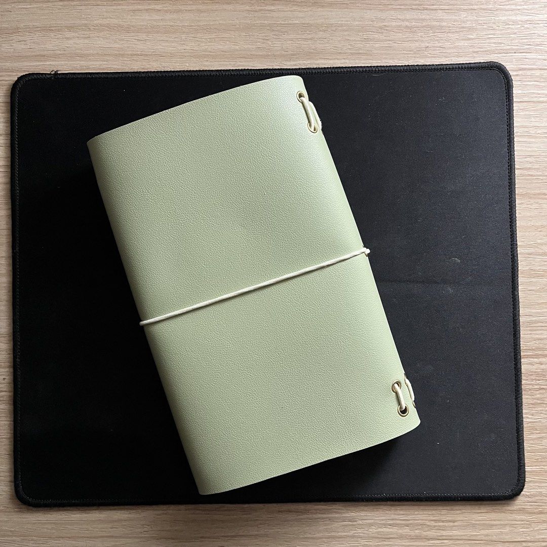 sage green leather tri-fold journal a5 (Category: Handmade Craft) located in Lucena. Submitted by jayseln (Listing ID 1468655194, Image 2). Description: brand new, bought it for 700 on orange app,, i don’t like it but it’s great quality .