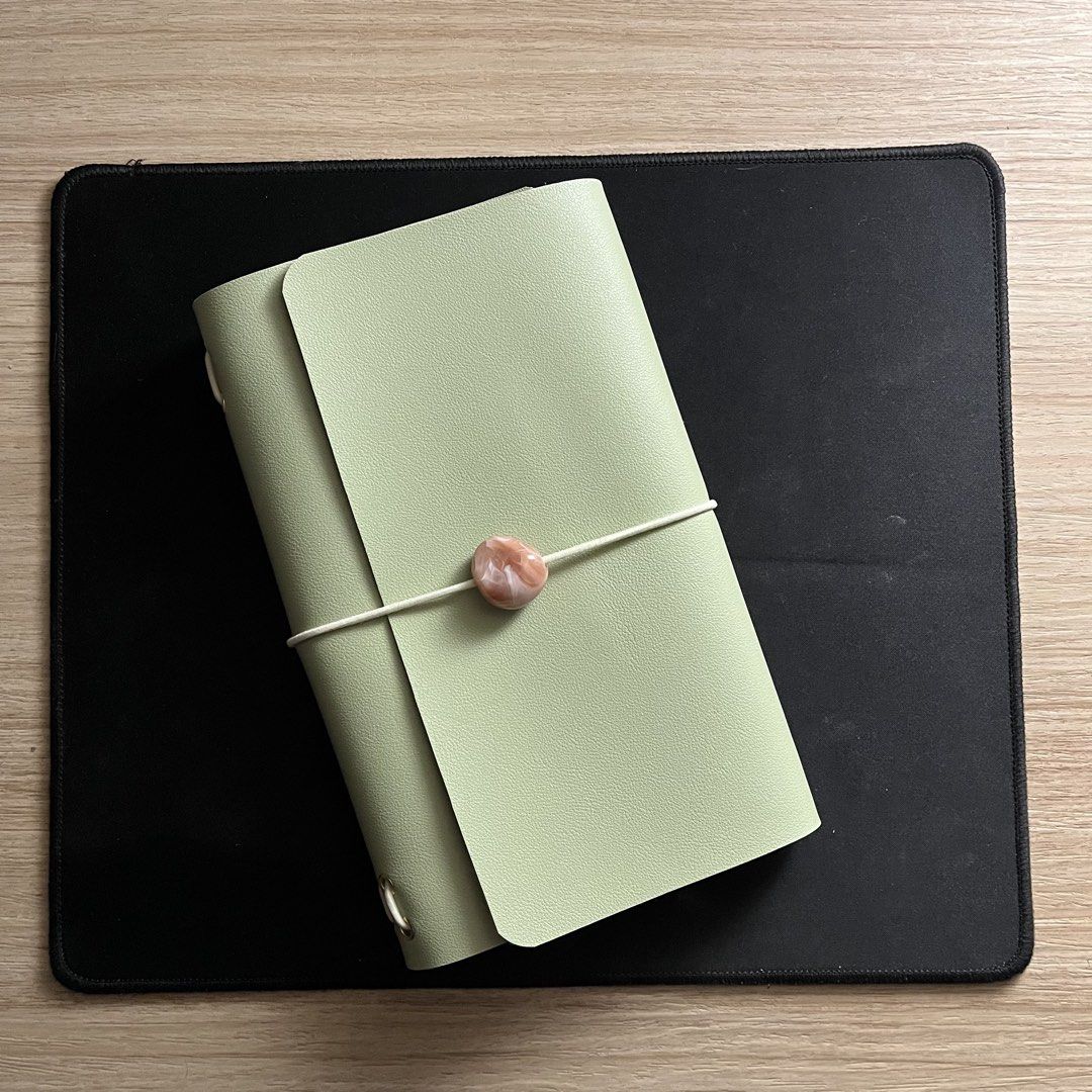 sage green leather tri-fold journal a5 (Category: Handmade Craft) located in Lucena. Submitted by jayseln (Listing ID 1468655194, Image 1). Description: brand new, bought it for 700 on orange app,, i don’t like it but it’s great quality .