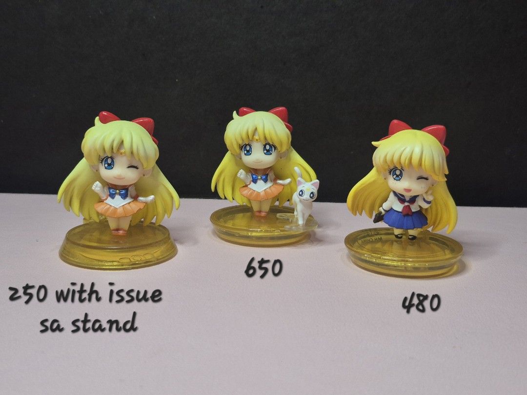 Sailor Venus Sailor Moon Petit Chara Figures (Category: Figurines & Statues) located in Alburquerque. Submitted by magicalbeauty0101 (Listing ID 1468518101, Image 1). Description: Condition: Loose >>>See Photo for Individual Prices<<< What you see is what you get. Expect minimal flaws or scratches Please send a message for price inquiries or offers. Shipments will be booked after payment; your order will be sent out the following day. NO COD (Cas