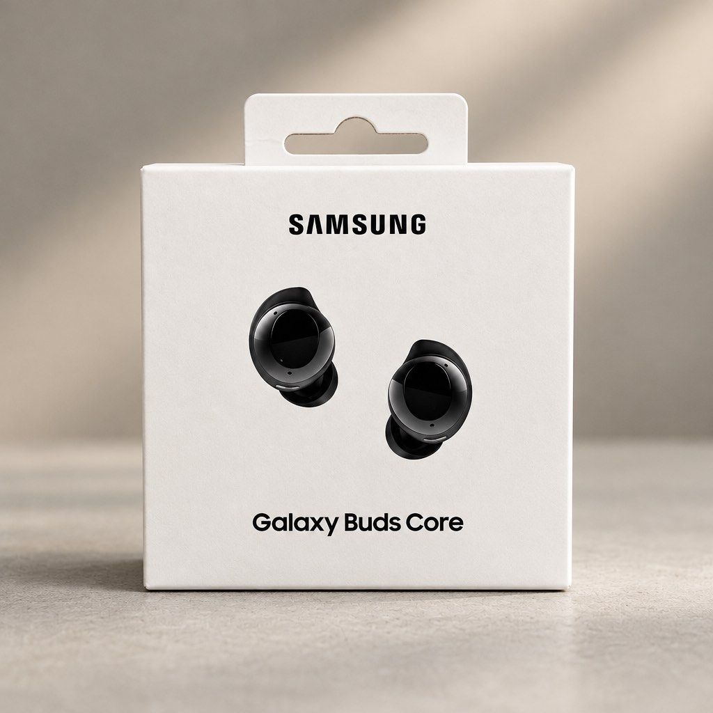 Samsung Galaxy Buds Core Black (Category: Earphones) located in Quezon City. Submitted by tinskizarsari (Listing ID 1468558936, Image 1). Description: - Model: Samsung Galaxy Buds Core - Color: Classic Black - Condition: Brand new, sealed in original white retail box with factory packaging intact - Features: True wireless design with great sound quality - Status: Ready to ship, grab them while available!.