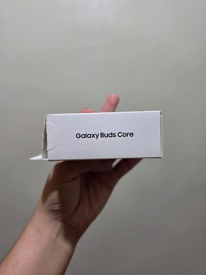 Samsung Galaxy Buds Core (White) (Category: Earphones) located in Rodriguez. Submitted by phosphate8 (Listing ID 1468581012, Image 3). Description: Brand new. Just unsealed to check. Original Came as a freebie from my s26 Ultra. Selling cheaper than its market value. RFS: I already have Galaxy Buds 3 Pro..