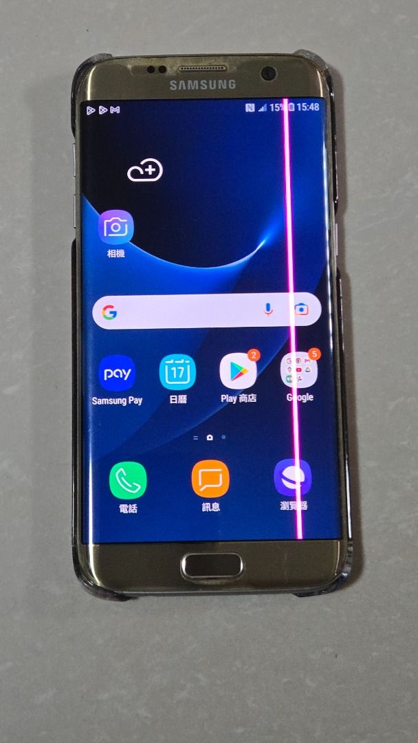 Samsung Galaxy S7 Edge Smart Phone 智能手機，正貨，金色。整體外觀良好，長期貼保screen ...
