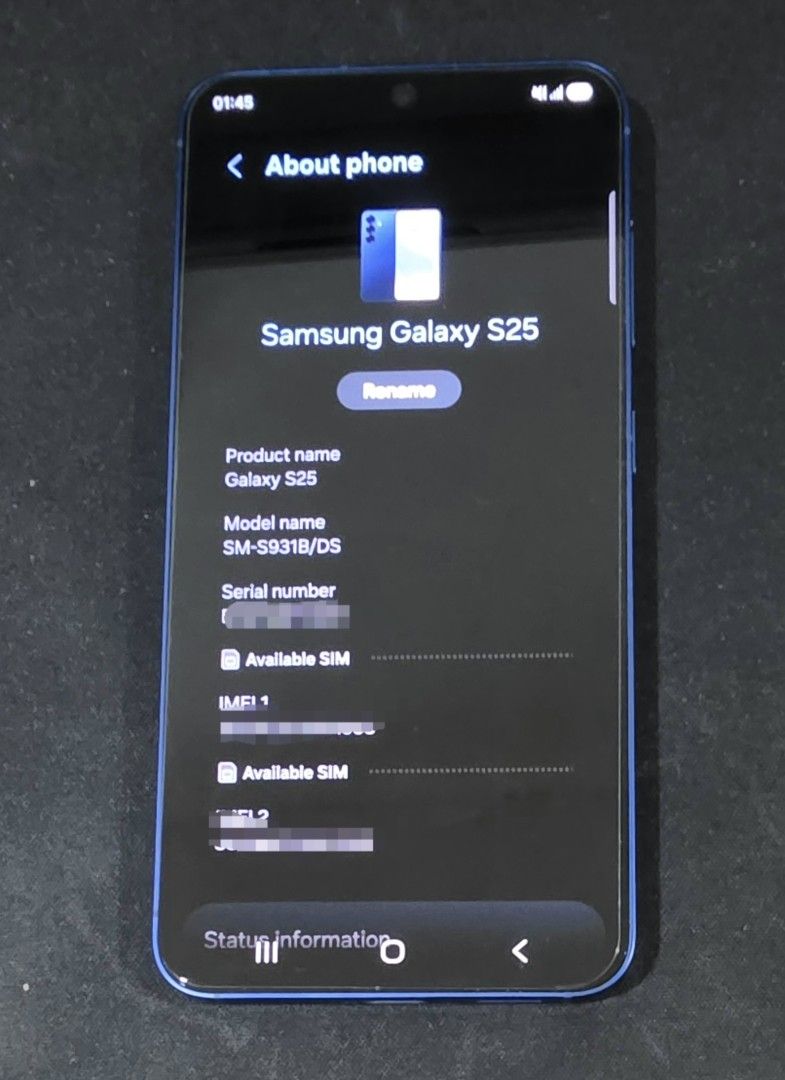 Samsung S25 (Category: Samsung) located in Pasig City. Submitted by rdpagayucan (Listing ID 1468691531, Image 2). Description: Samsung S25 with AI 12gb ROM 512gd RAM RFS: Upgraded to S26 ultra Super Kinis and No issues .