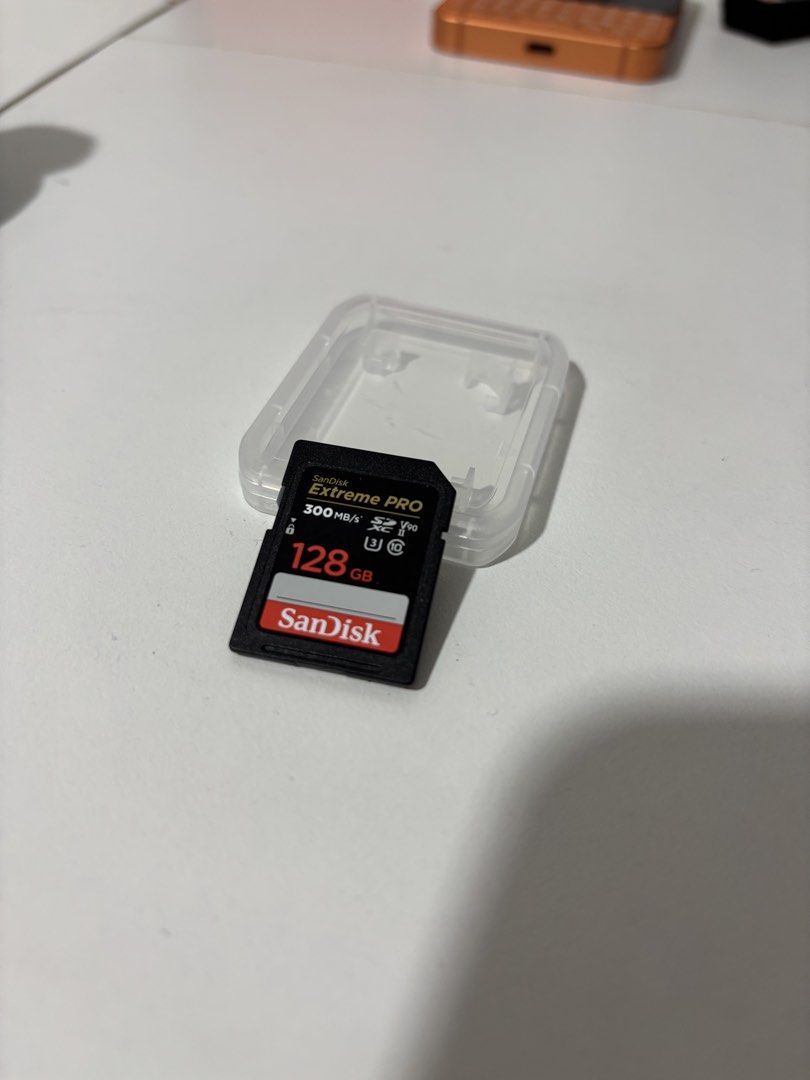 Sandisk extreme pro 128gb V90 Sd card (Category: Memory & SD Cards) located in San Juan City. Submitted by uniwyse (Listing ID 1468692176, Image 1). Description: SanDisk Extreme Pro 128GB V90 UHS-II - Like New - 300MB/s - For 8K / BMPCC / FX6 Price: ₱9,900 Final price Specs: - Capacity: 128GB SDXC - Speed Class: V90 / U3 / Class 10 / UHS-II - Read: Up to 300MB/s - Pang 8K, 6K RAW, 4K 120fps, Blackmagic BMPCC 4K/6K, Sony FX30/FX6, A7S III Conditio