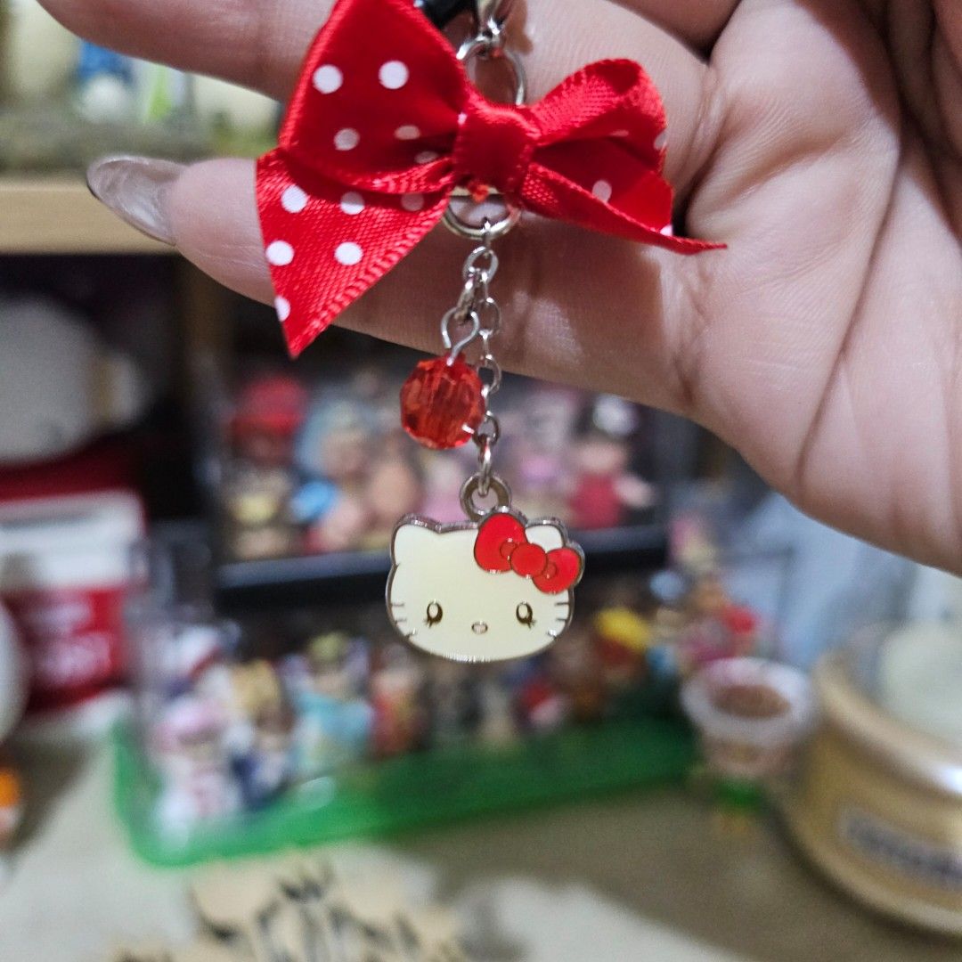Sanrio Hello Kitty Phone Strap Charm (Category: Character Goods) located in Manila. Submitted by lovelylovesjapan (Listing ID 1468519890, Image 2). Description: 🌸The item is on-hand and authentic from Japan 🌸Mode of Payment (MOP): GCASH/Bank Transfer 🌸Mode of Delivery (MOD): J&T or Lalamove (Shipping every Saturdays and Sundays) Notes: 🩷Breakable items are packed with care and caution. Seller will not be held liable for any damages incurred b