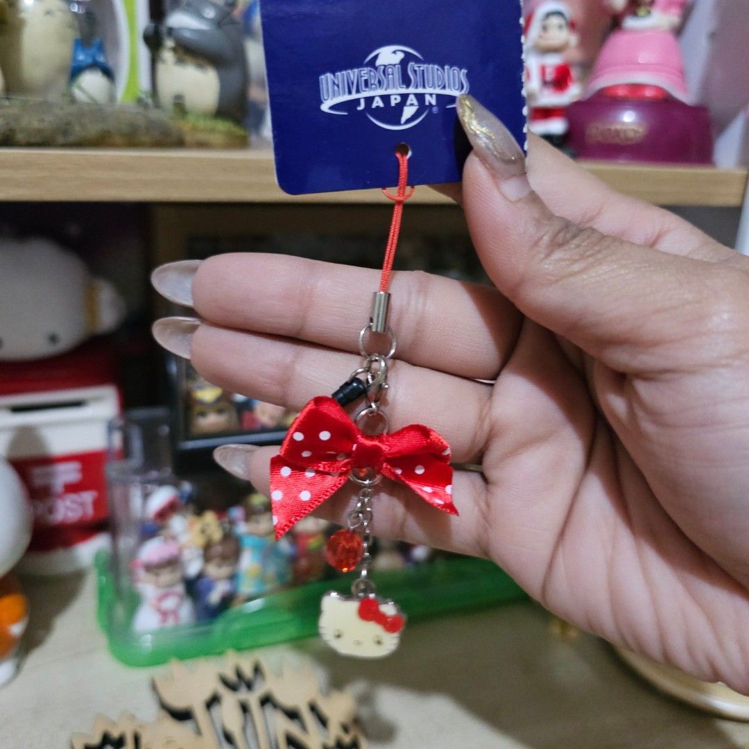 Sanrio Hello Kitty Phone Strap Charm (Category: Character Goods) located in Manila. Submitted by lovelylovesjapan (Listing ID 1468519890, Image 1). Description: 🌸The item is on-hand and authentic from Japan 🌸Mode of Payment (MOP): GCASH/Bank Transfer 🌸Mode of Delivery (MOD): J&T or Lalamove (Shipping every Saturdays and Sundays) Notes: 🩷Breakable items are packed with care and caution. Seller will not be held liable for any damages incurred b
